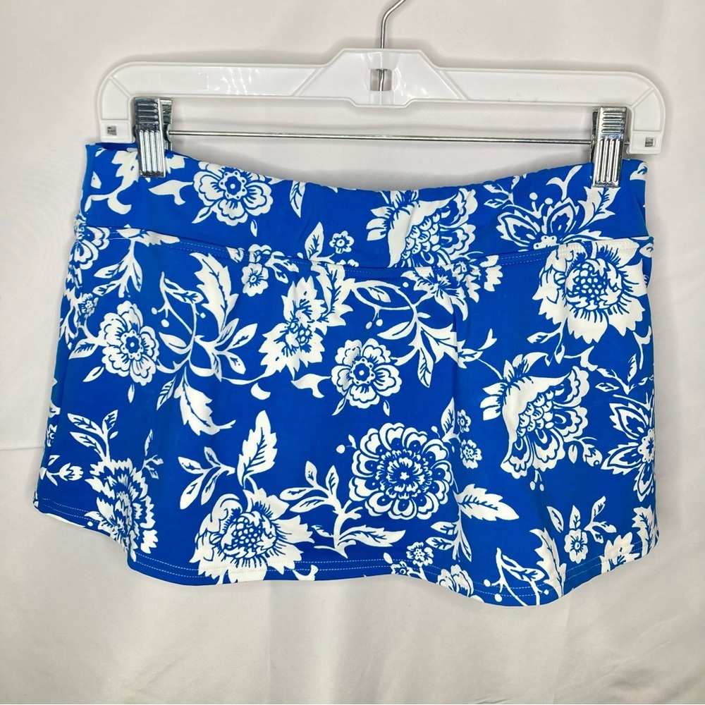 Lands end swim floral skirt